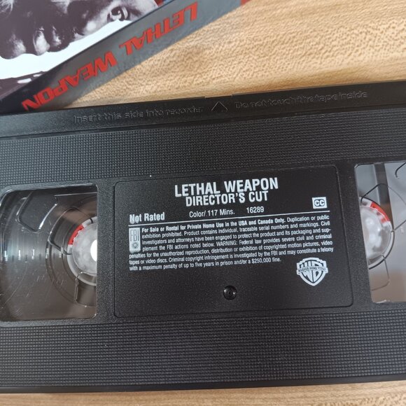 Lethal Weapon 1987 Director’s Cut VHS Richard Donner Mel Gibson Danny Glover VTG - Picture 7 of 8